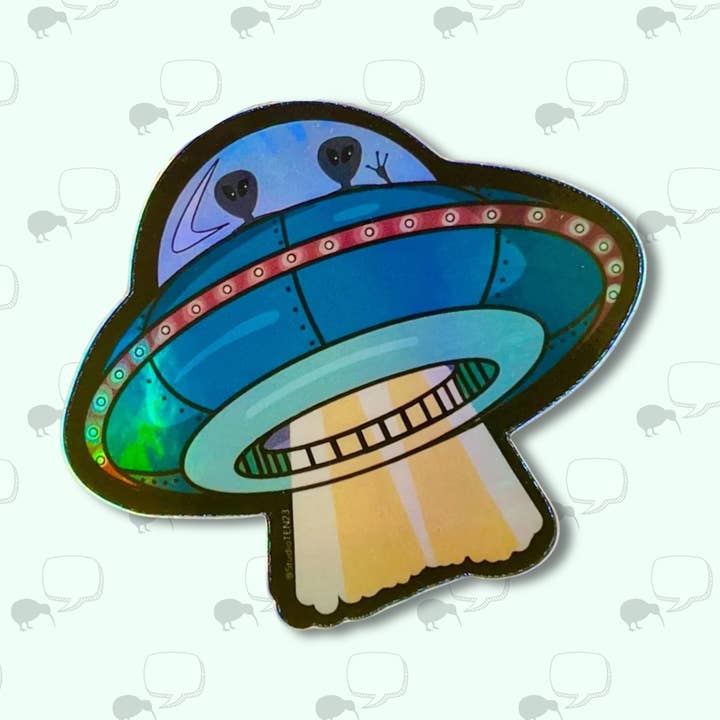 Holographic UFO Sticker for wholesale by Hello Kiwi