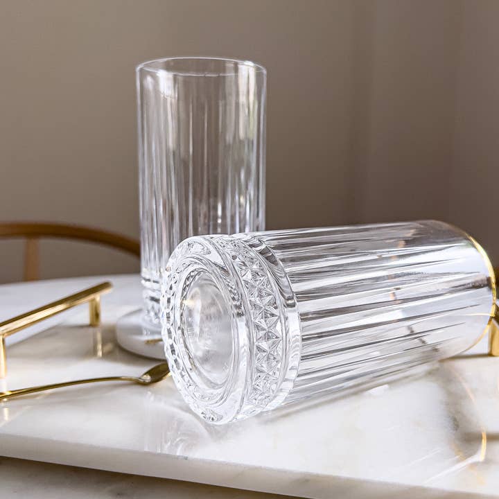 Alegria Glass – wholesale Cocktail-/likörglas – Eva Vintage guldfälg kristall highballglas