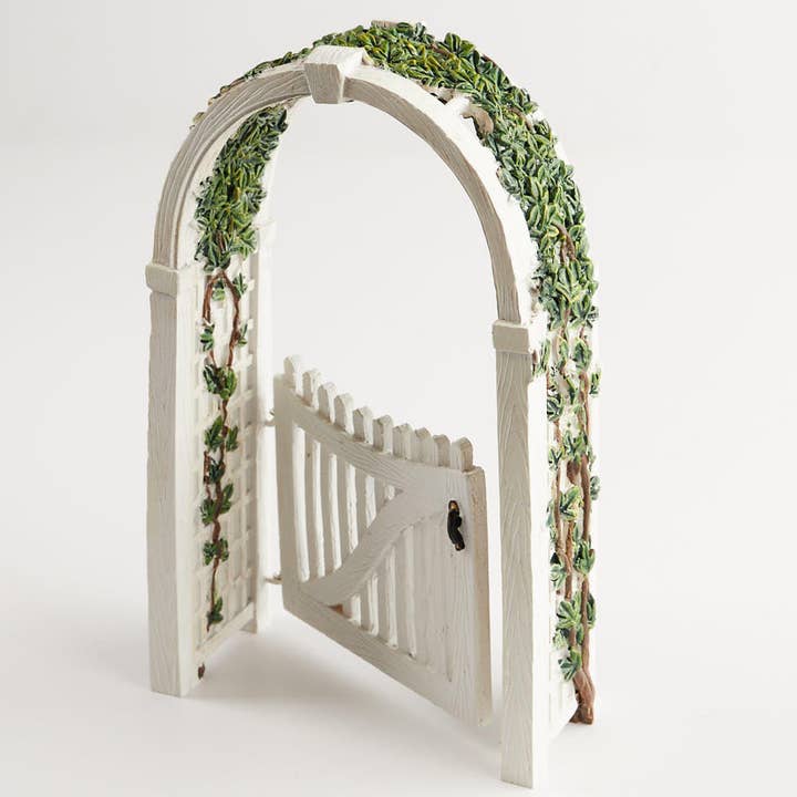 Factory Direct Craft - Wholesale Decorative Tabletop Object - Resin Miniature Gated Arbor with Vine