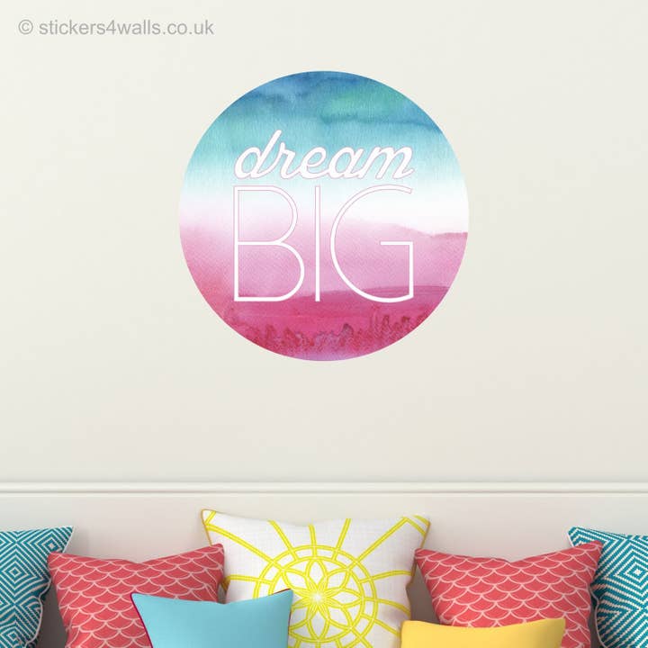 Dream Big Fabric Motivational Wall Sticker - Reusable for wholesale by FabriStick Ltd