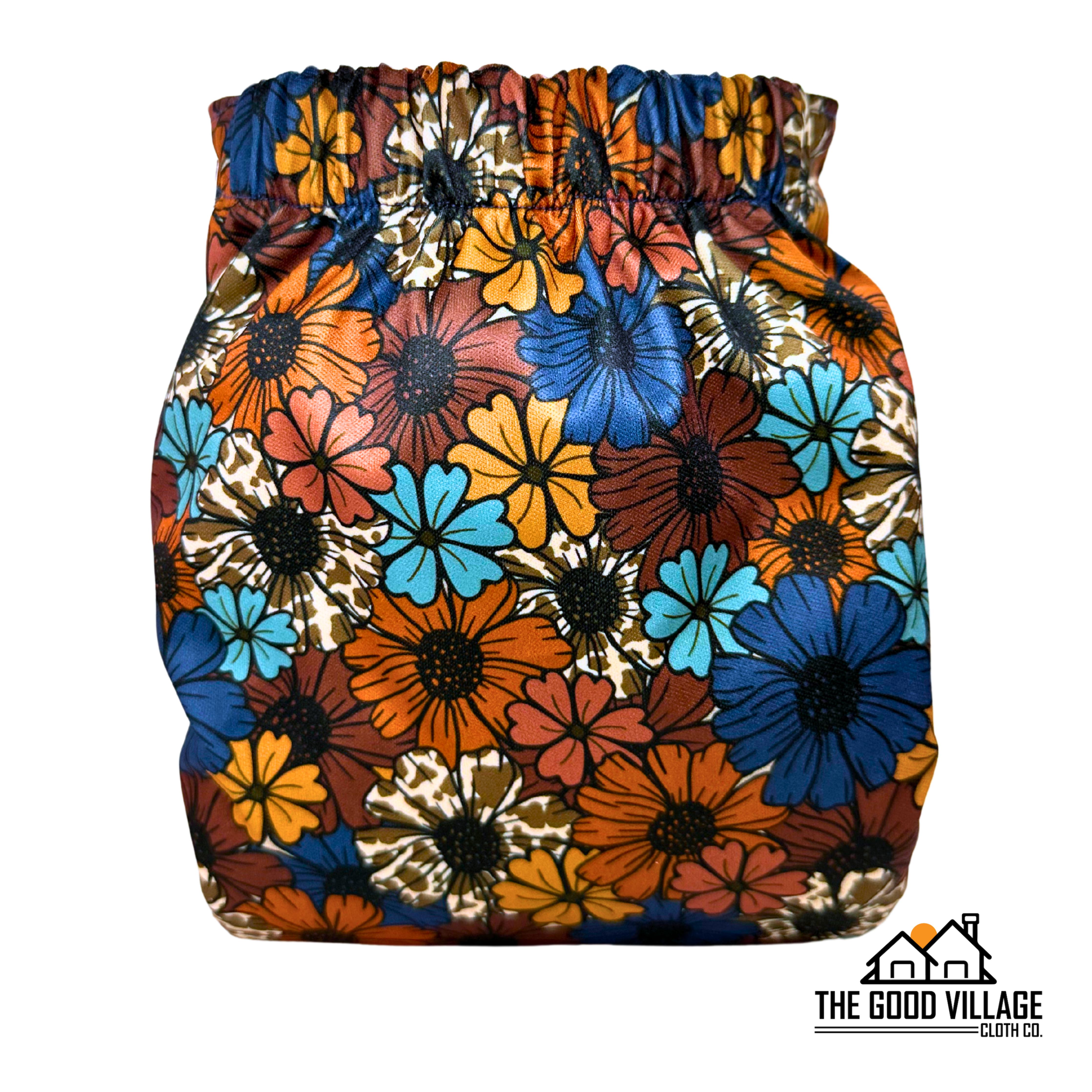 The Good Village Cloth Co + Market - Wholesale Diaper (Cloth) - Baby - One Size Pocket Diaper |  Floral Cow1
