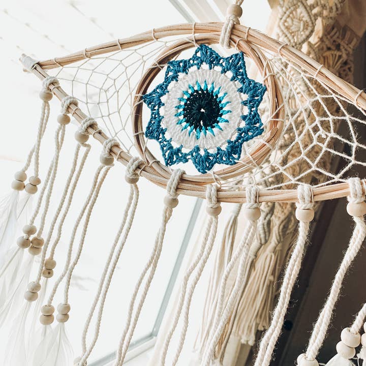 Liv Rocks - Wholesale Dream Catcher - Evil Eye Dream Catcher - Feather Boho Home Decor2