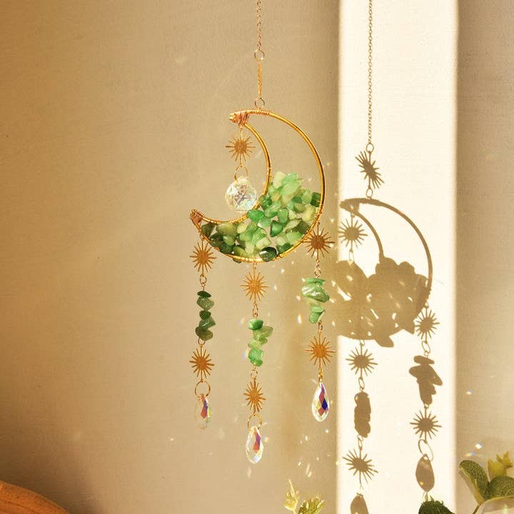 Dipped Shop - Wholesale Suncatcher - Colorful Stone Moon Crystal Home Hangings DP25A9229