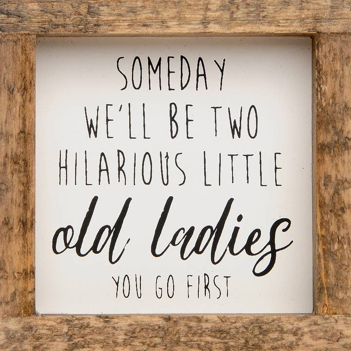 Hilarious Little Old Ladies Framed Sign for wholesale by Blossom Bucket & Crossroads Home