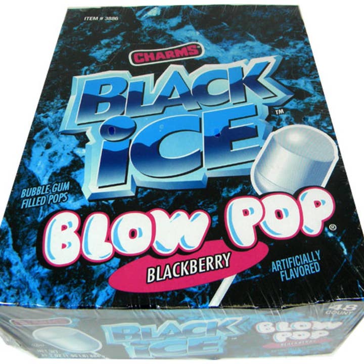 I Got Your Candy - Wholesale Lollipop - Charms Black Ice Blow Pop Lollipops - 48ct
