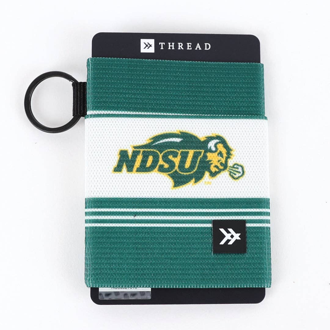 Green White North Dakota NDSU Elastic Wallet for wholesale on Faire0