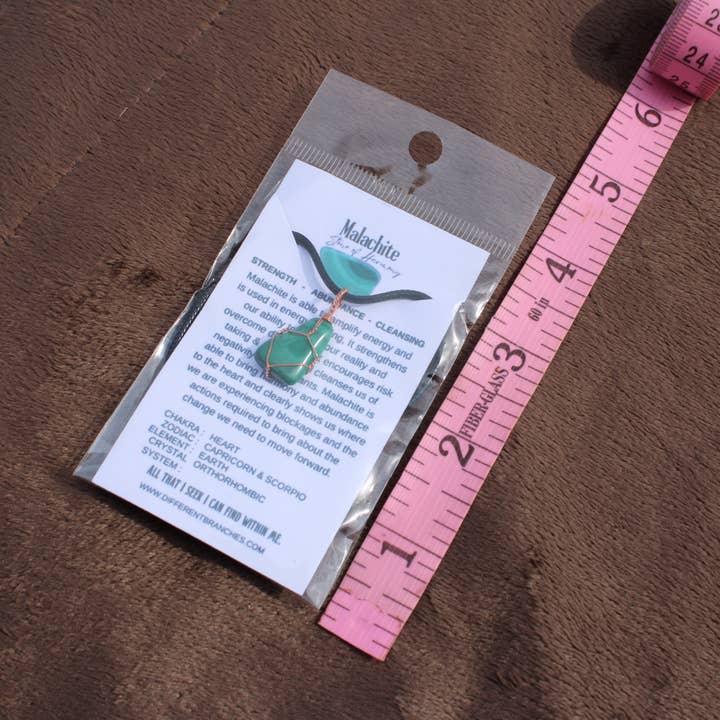 Different Branches - Wholesale Pendant/Charm Necklace - Malachite Gemstone Necklace with Crystal Meaning Cards2