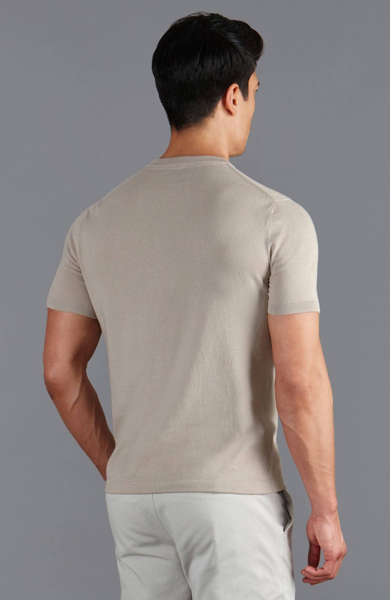 Paul James Knitwear - Wholesale T-Shirt - Men's - Mens Ultra Fine Cotton Knitted T-Shirt4