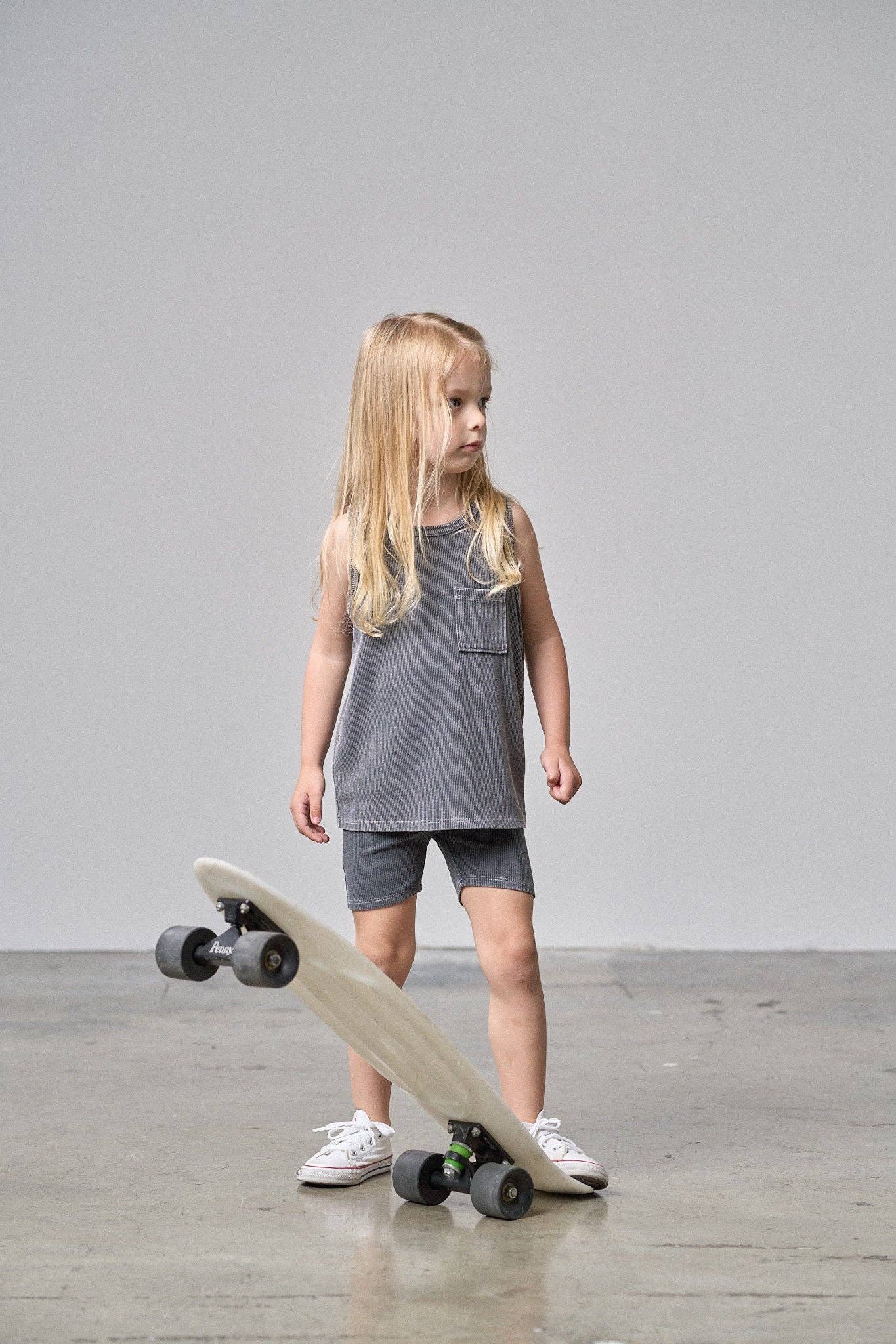 Little Bipsy - Wholesale Tank Top - Kids - Acid Wash Ribbed Tank - Black5