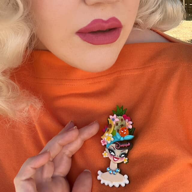 Lipstick & Chrome - Wholesale Brooch - Forbidden Fruits Brooch by Miss Fluff x Lipstick & Chrome1