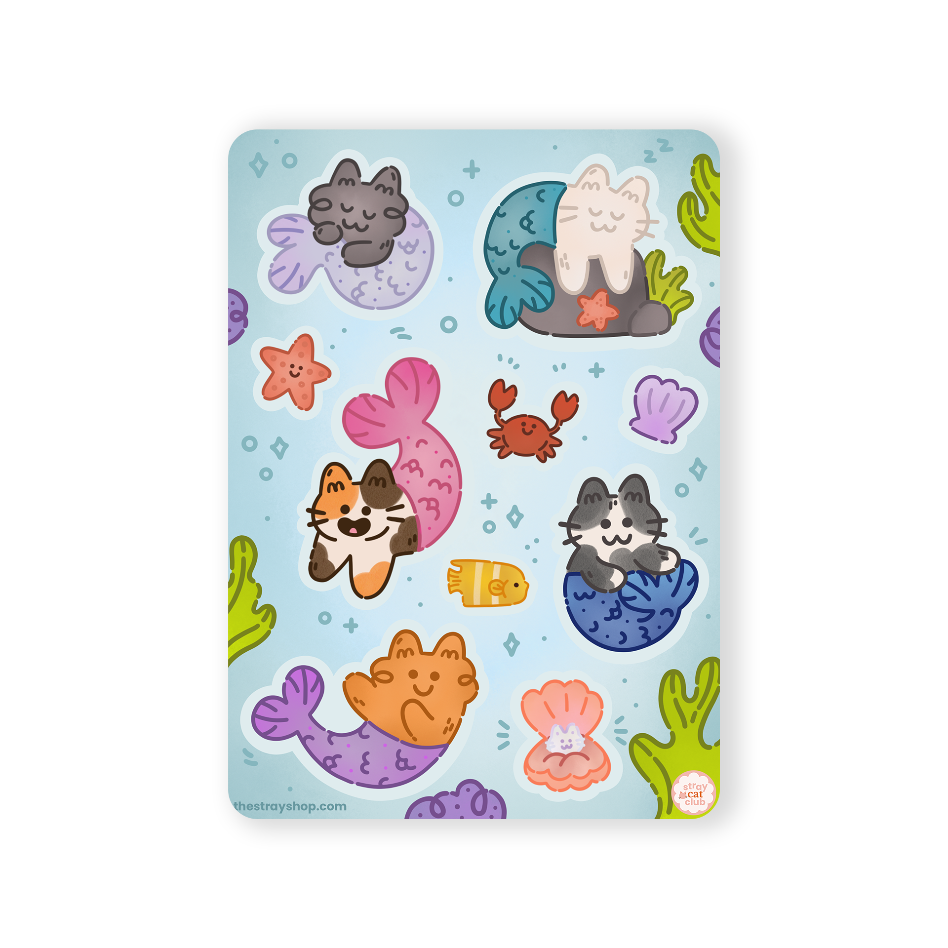 The Stray Shop - Wholesale Sticker - MerCats Sticker Sheet0