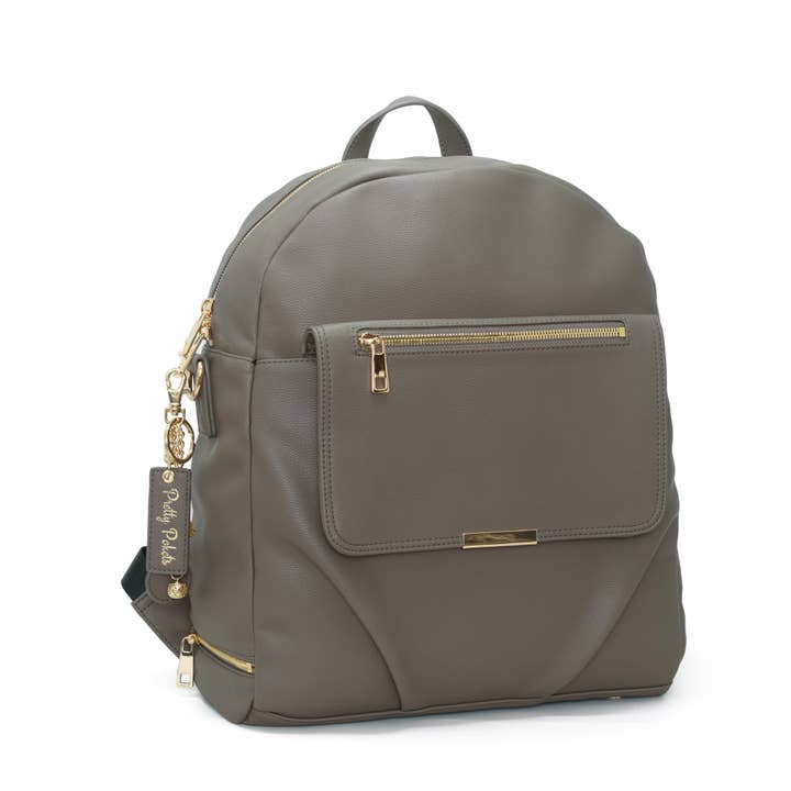 Diaper Bag Backpack - Stone Gray for wholesale by Pretty Pokets