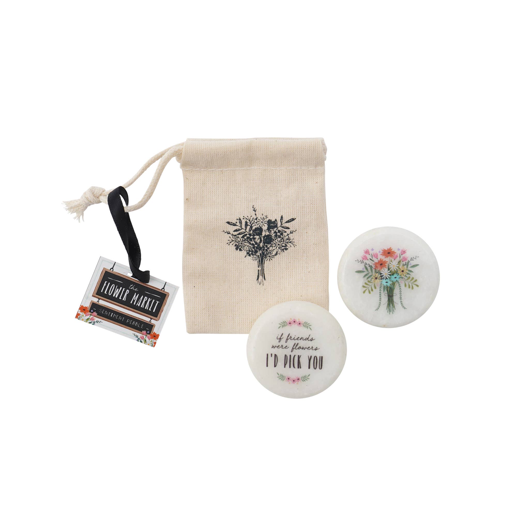 CGB Giftware - Wholesale Keepsake coin/token - The Flower Market 10 Assorted Sentiment Pebbles In Box4