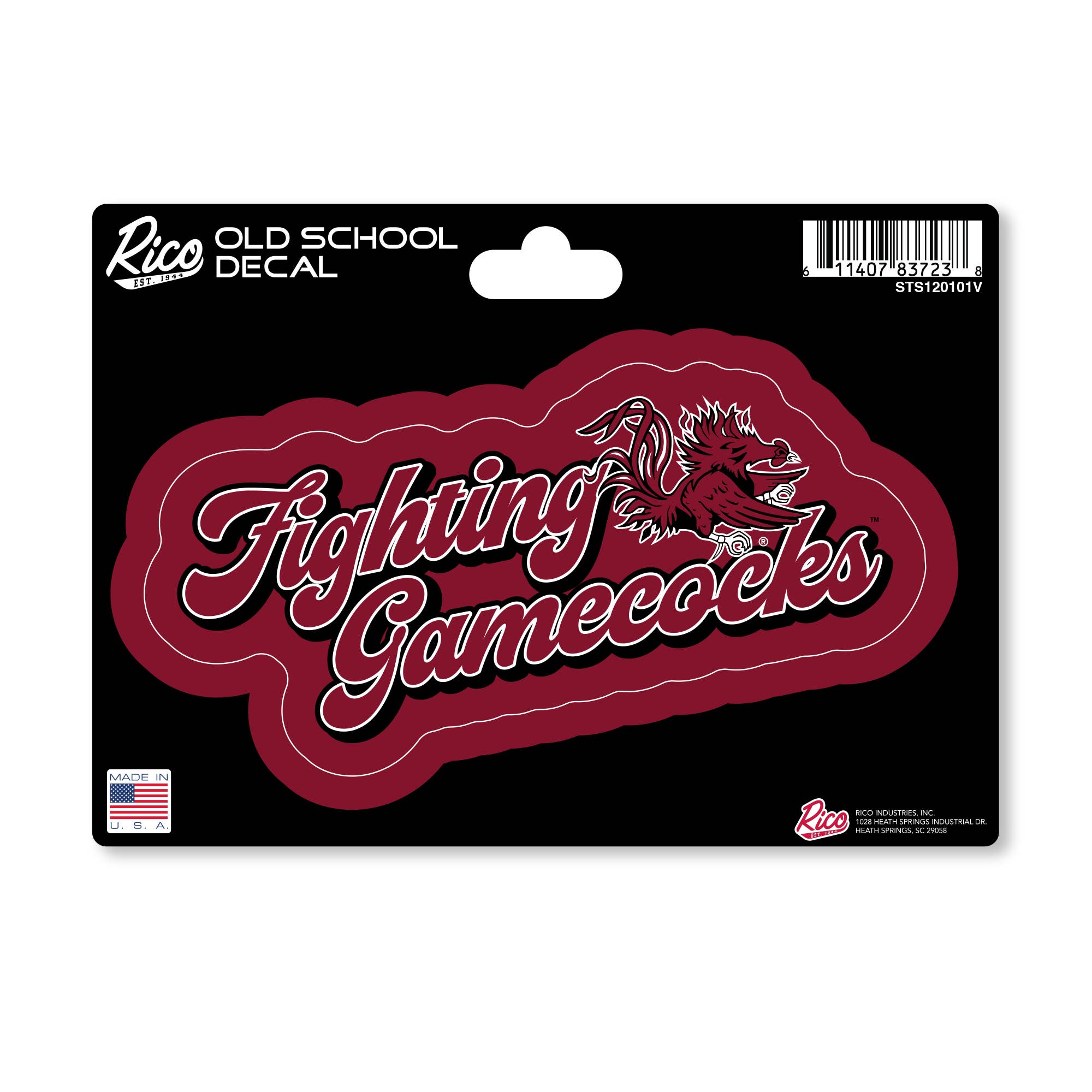 Rico Industries - Wholesale Car Decorative Charm - Unisex - NCAA  South Carolina Gamecocks Vintage Look 4" X 6" Decal0