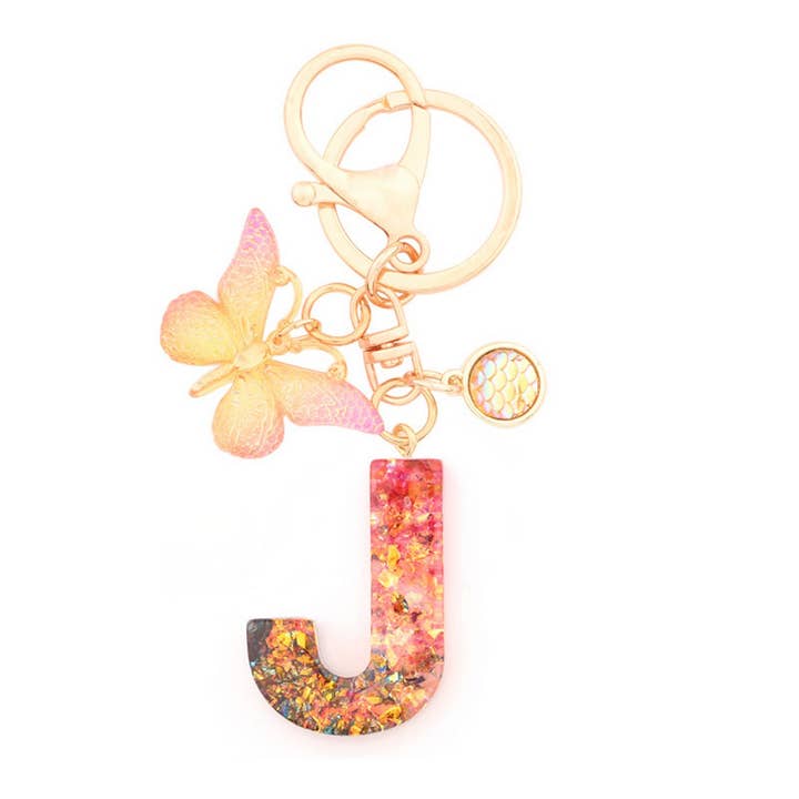 ACCITY - Wholesale Keychain - Women's - Creative Crystal Letter Keychain with Resin Sequins_CWAB50219