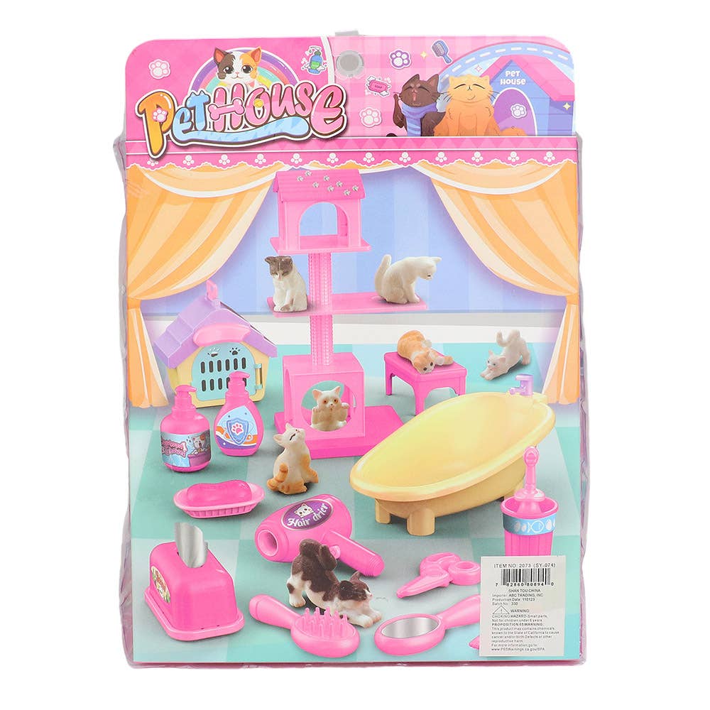Sensibling Corp. - Vente Lot de jouets – enfant - Ensemble de jeu cardé Mini Pet House3