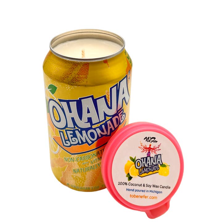 Nefer Designer Candles & Home Decor - Wholesale Jar/Filled Candle - Ohana Lemonade Can Candle | 12 oz Can