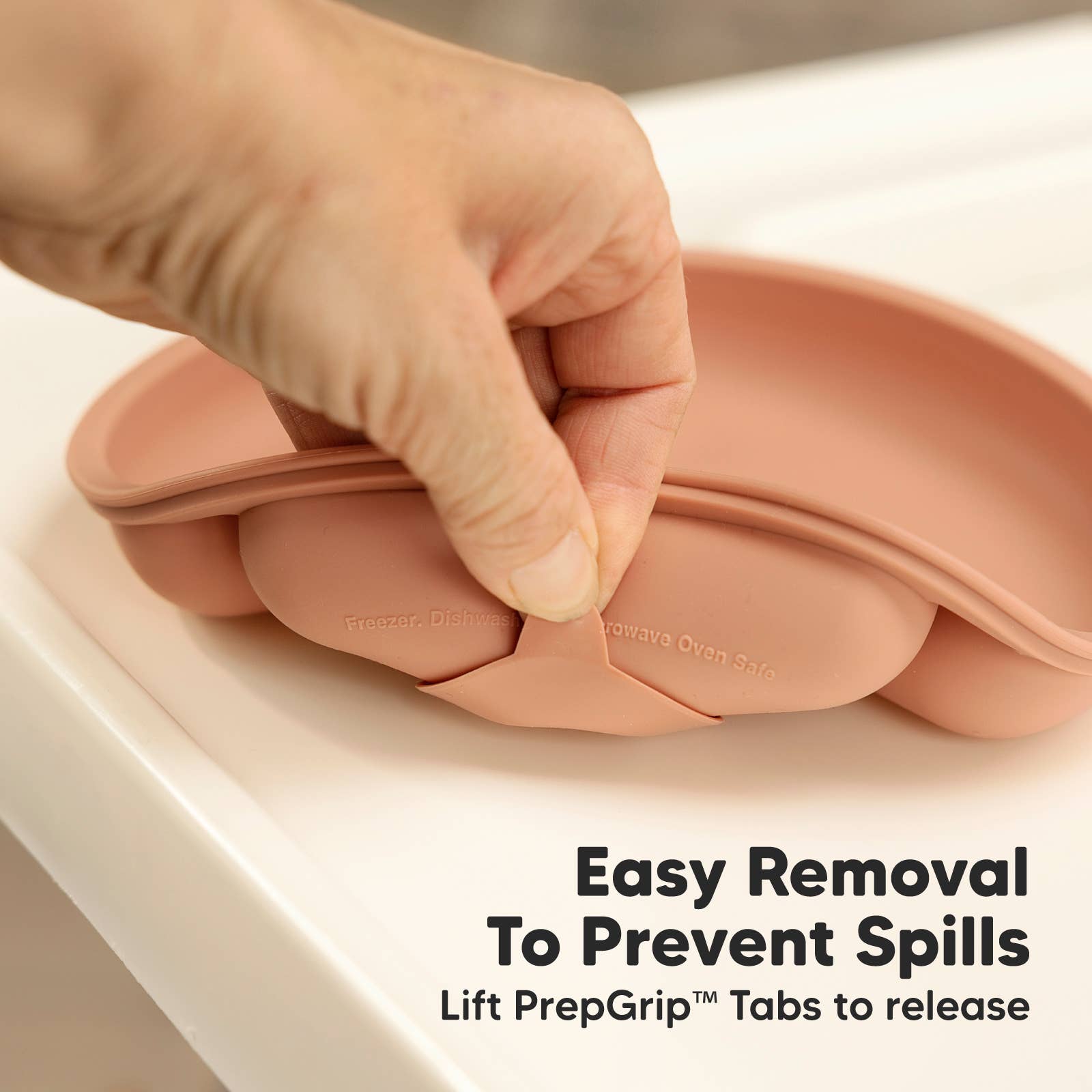 Terracotta 3-Pack Prep Suction Plates with Lids BPA-Free Baby Plate for wholesale on Faire5