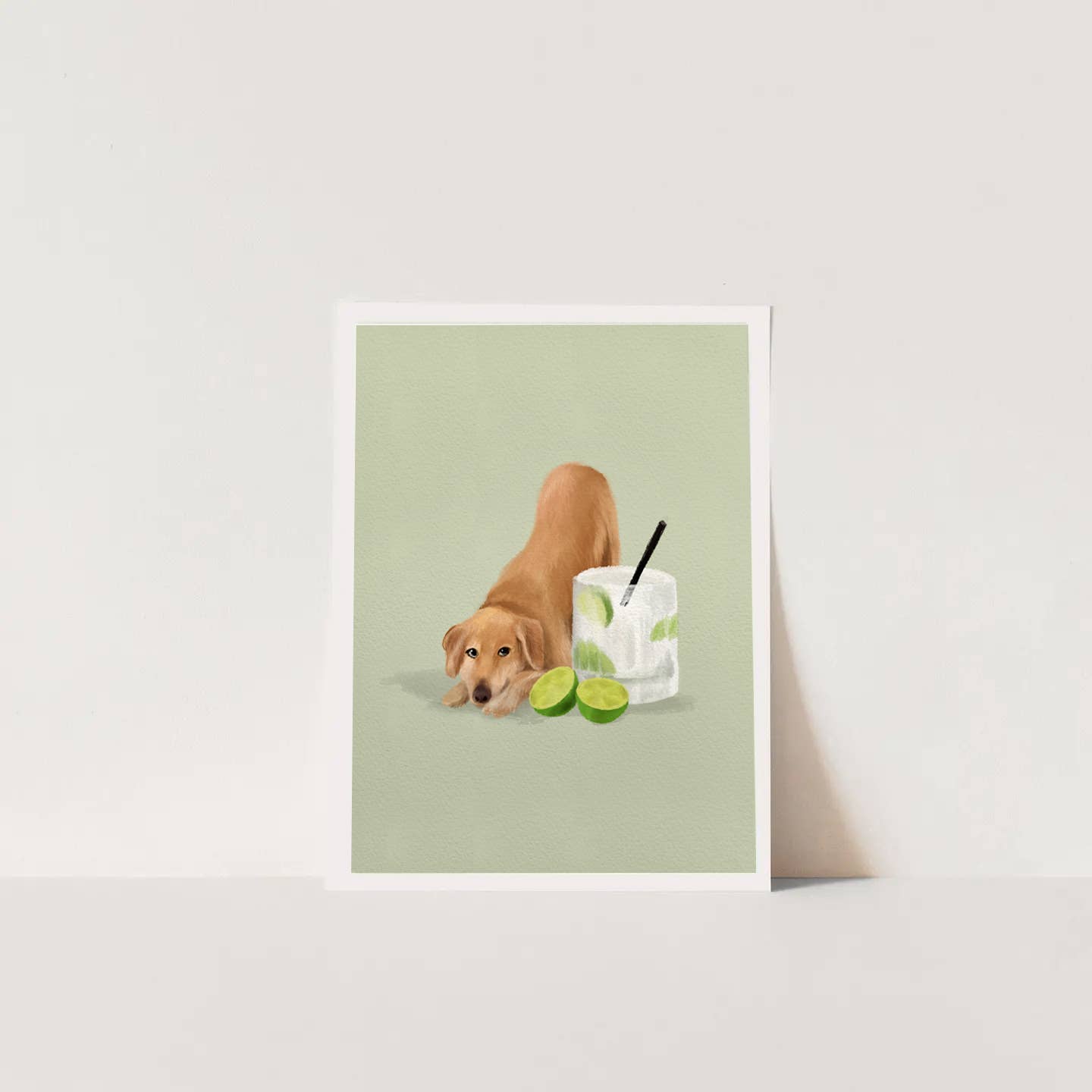 Pawssionate Art - Wholesale Art Print - Gin and Tonic Dog Art Print 1