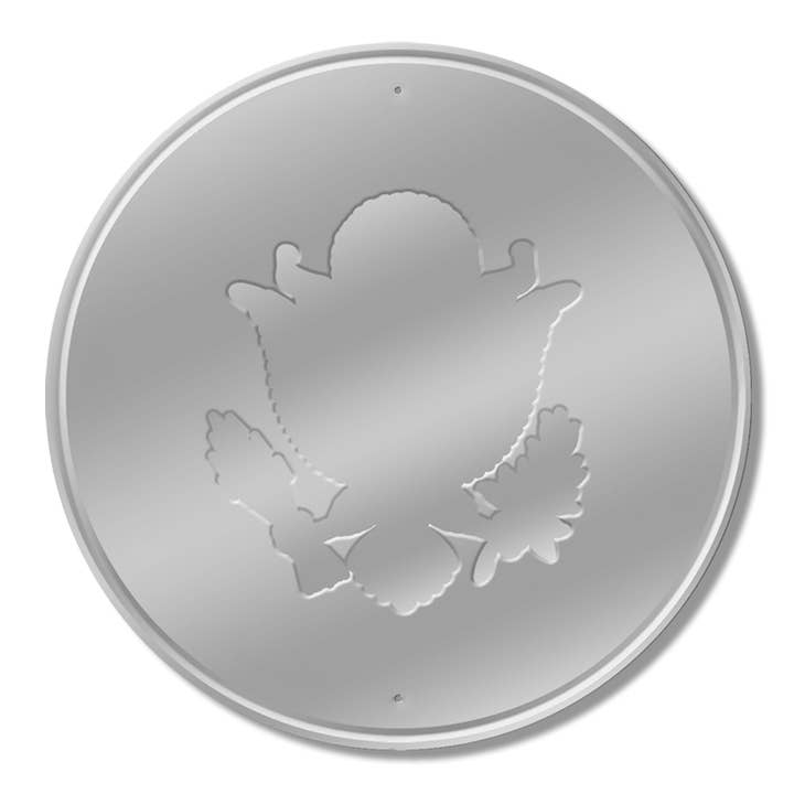 Desperate Enterprises - Wholesale Sign - ROUND - US Army Seal Tin Sign1