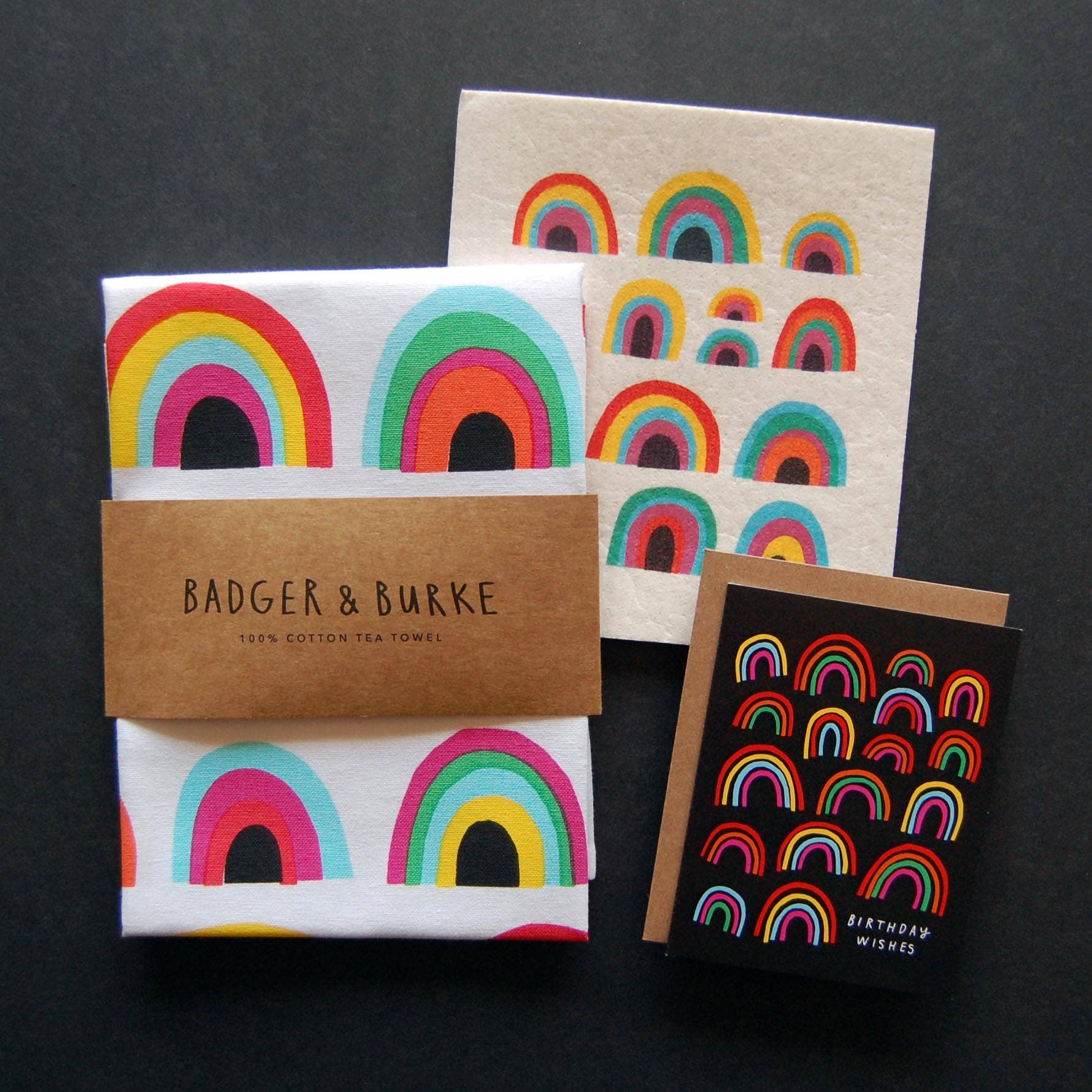 Badger & Burke – Engroshandel Viskestykke – Rainbow te håndklæde3