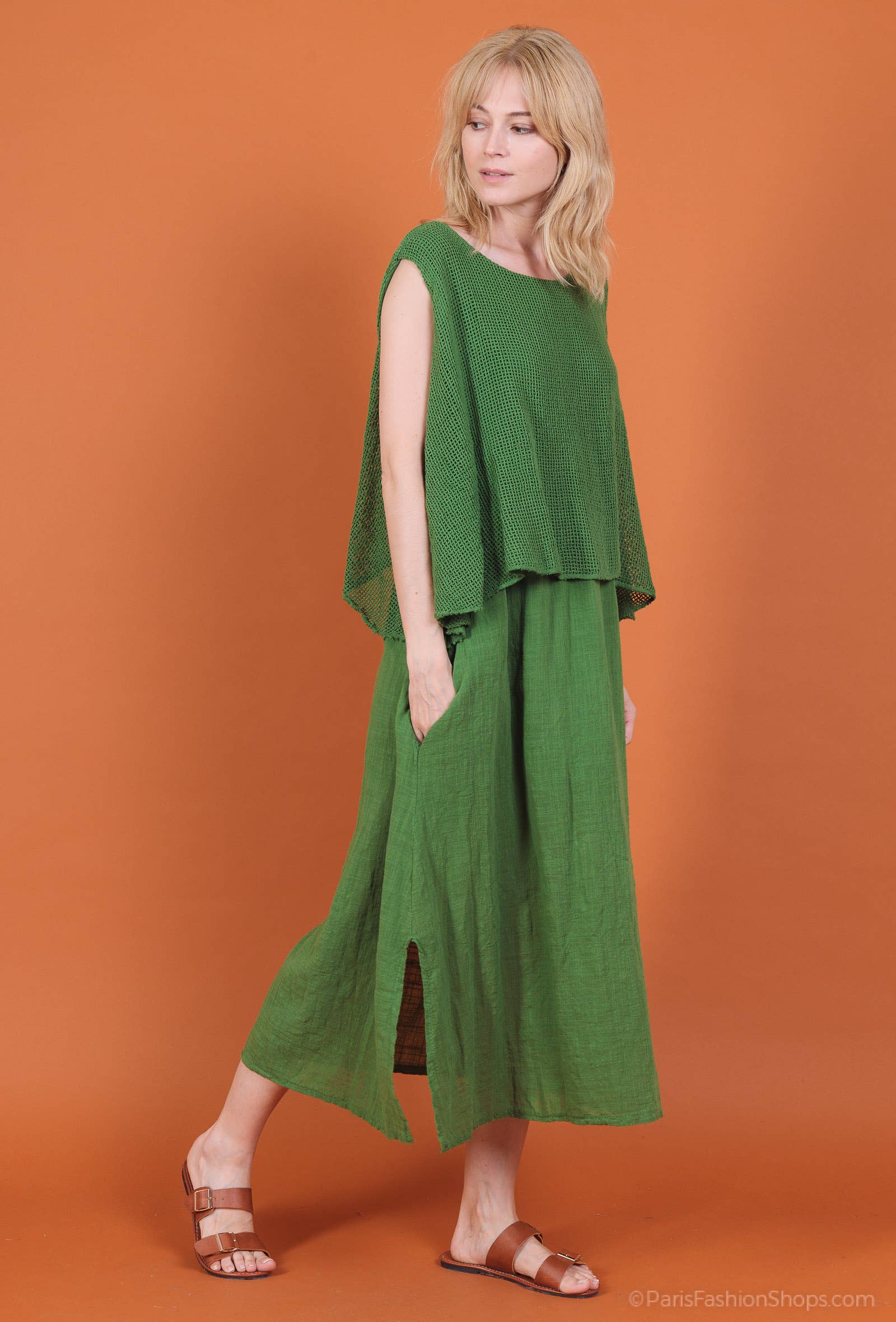 Shyloh – Engroshandel Kjole - Dame – Kjole i to materialer af bomuld 3049616