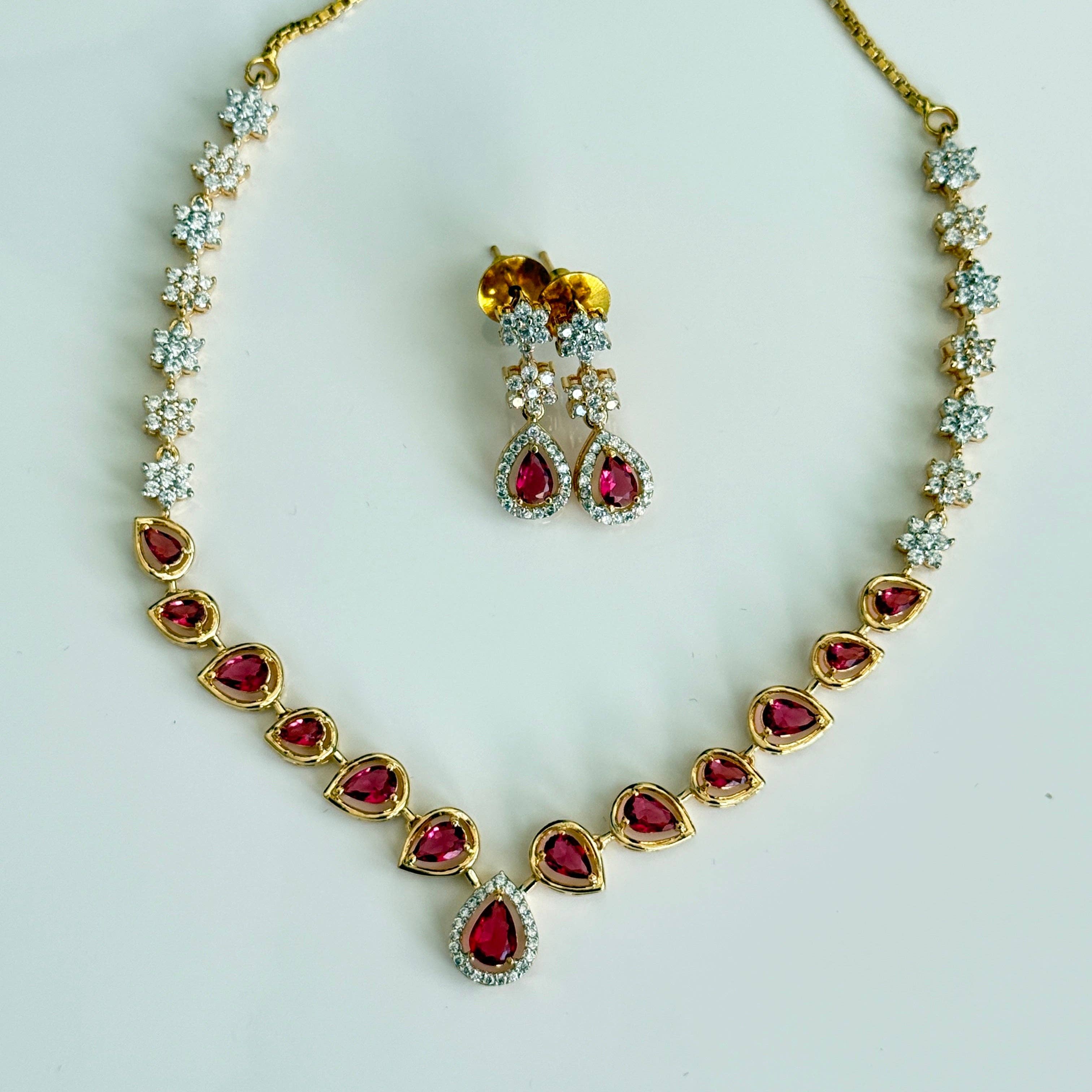 Vinnis Jewelry - Wholesale Jewelry Set - Vinni’s Ruby Blossom Set1