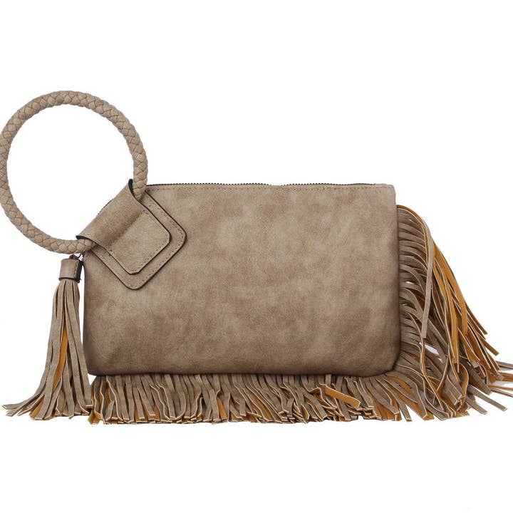 MiMi Wholesale - Wholesale Clutch Bag - Women's - JY0378 Fringe Soft Vegan Leather Wristlet/Clutch8