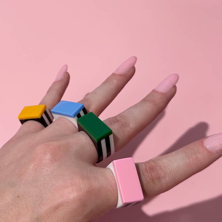 Combinist Goods - Wholesale Cocktail/Statement Ring - Block Ring10