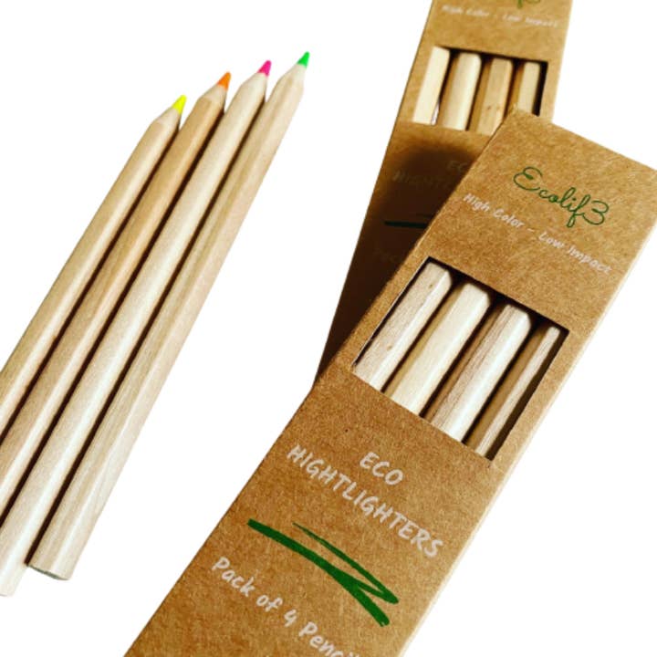 Eco Highlighter Pencil Set of 4 for wholesale by Ecolif3