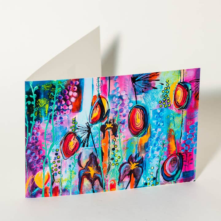 Iriser lykønskningskort for engroshandel hos Ink & Silk