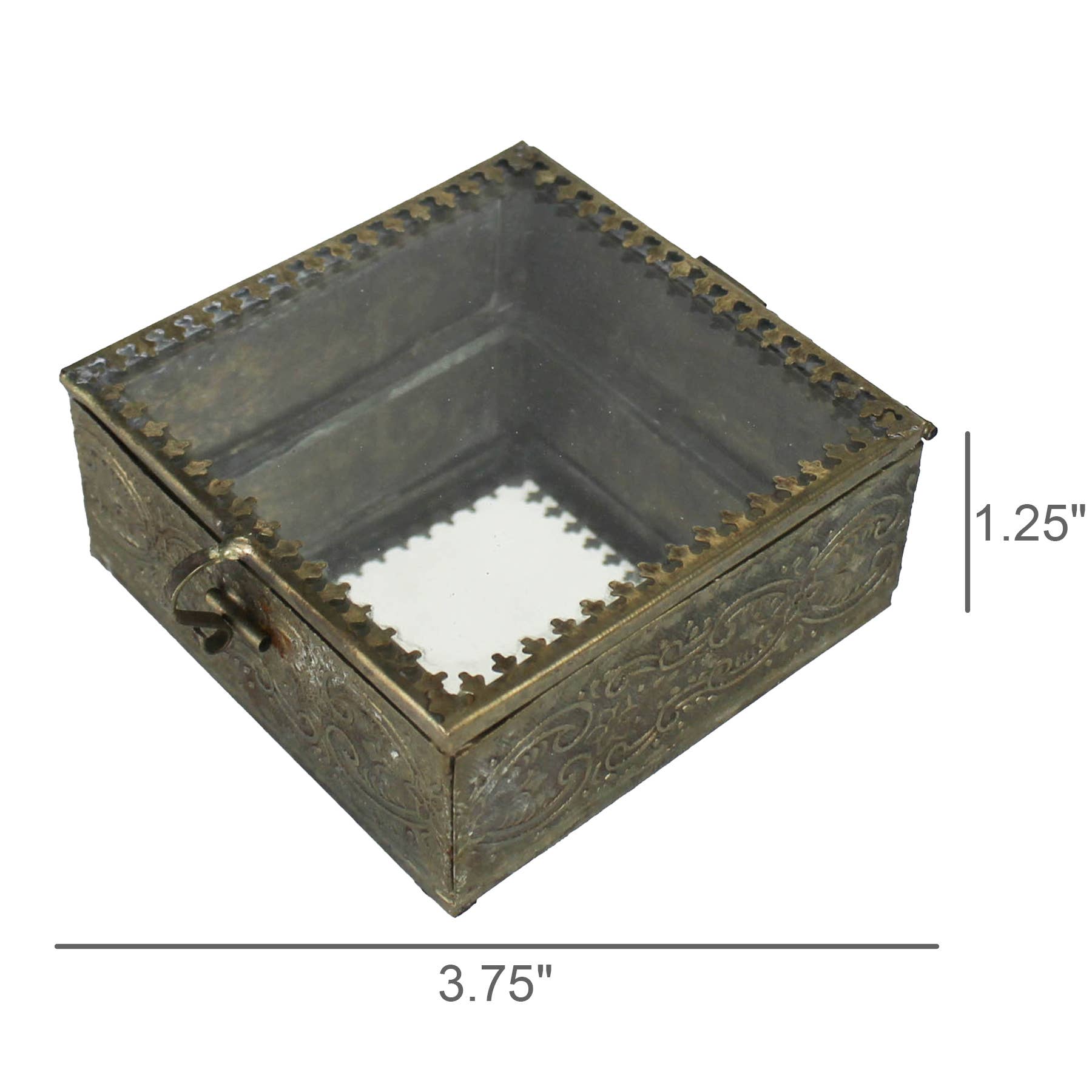 HomArt - Wholesale Jewelry Box/Organizer - Josephine Mirrored Box - Square, Lrg2