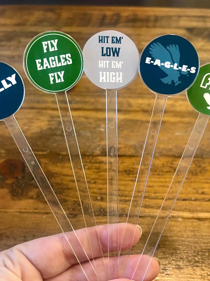 Philadelphia Eagles Drink Stirrers - Set of 20 Stirrers for wholesale by Stir Crazy Sticks