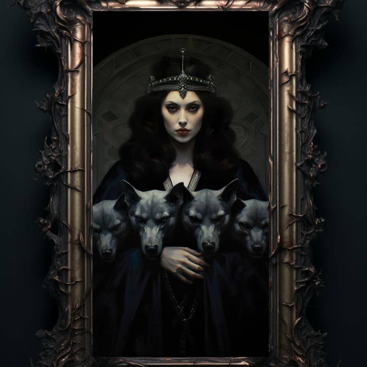Ye Curiosity Shoppe - Wholesale Art Print - Hecate and Hounds Art Print