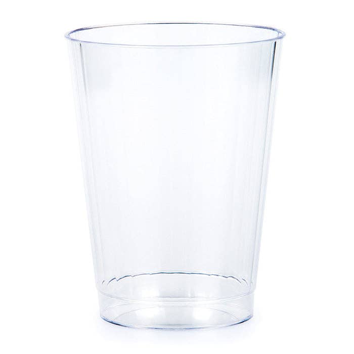 Bulk Party Decor - Wholesale Disposable Cup - Clear 12 oz Plastic Tumblers, 8/Pkg