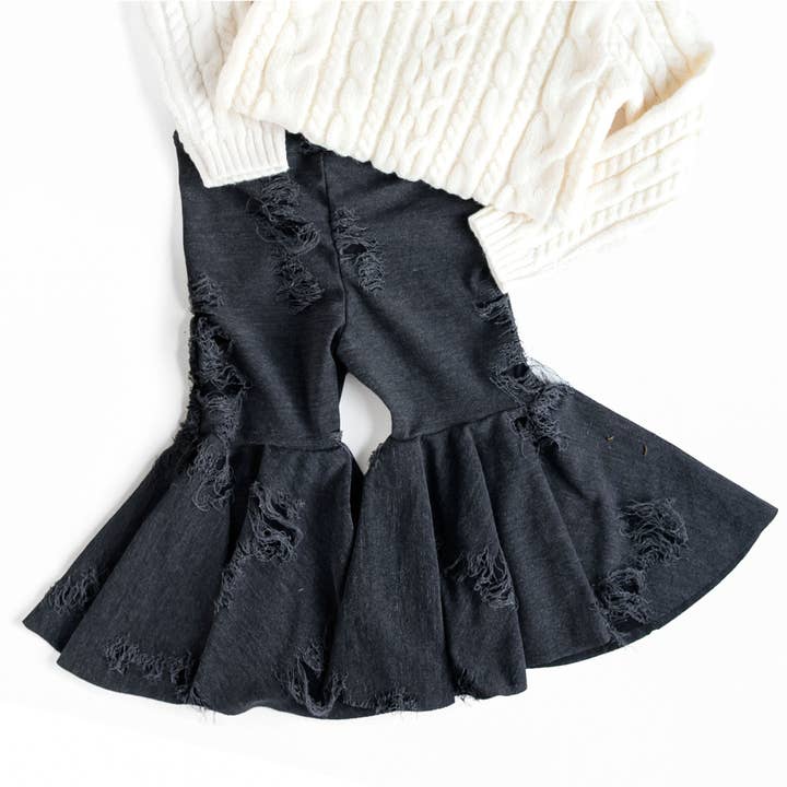 Tiny toes Baby Co - Wholesale Pants - Baby - Distressed Denim Inspired Baby Bell Bottoms7