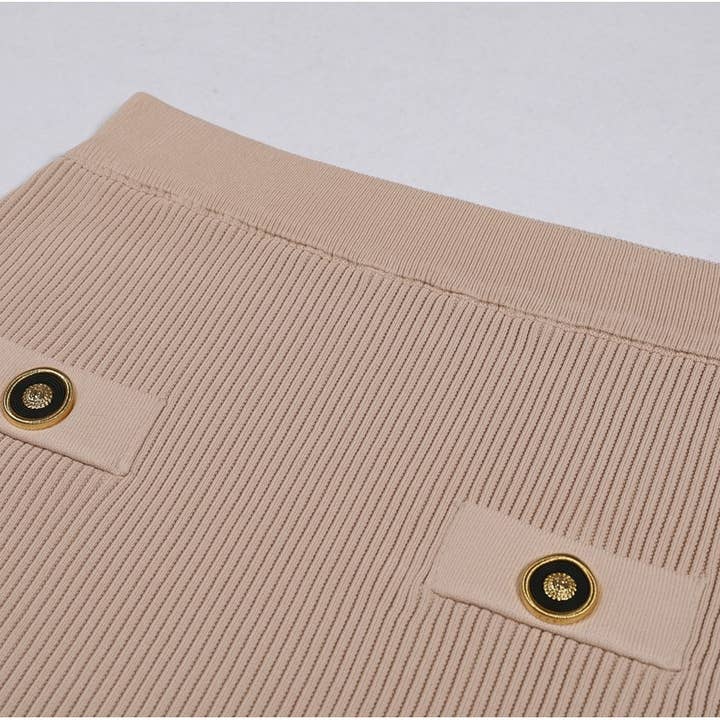 Productseeker - Wholesale Top & Skirt Set - Women's - SET218Y Spring Autumn Knit Cardigan Sweater with Skirt Set8