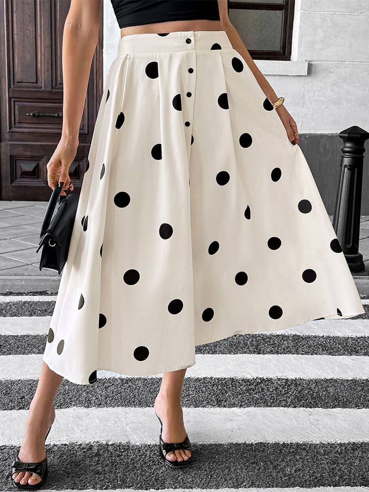 Polka Dot Elastischer Retro Eleganter A-Linien-Rock BFZY1486 für den Großhandel von UNISHE