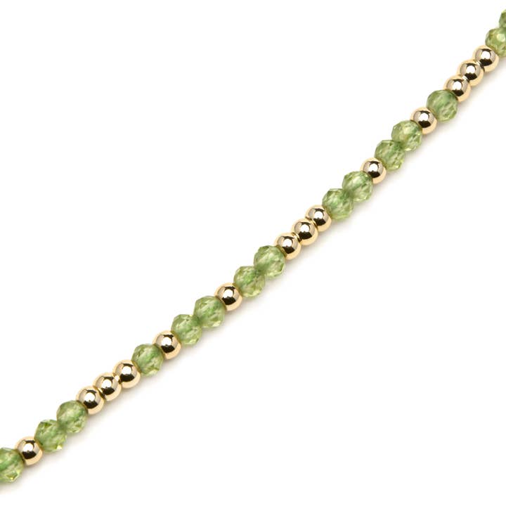 Luxenter - Wholesale Beaded Bracelet - Pulsera Luxenter acabado oro amarillo de 18k y Circonita Peridoto - Likah3