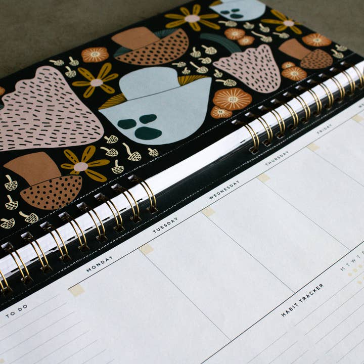 Denik - Wholesale Notepad - Mushroom Bloom 2-Year Undated Productivity Desk Planner3