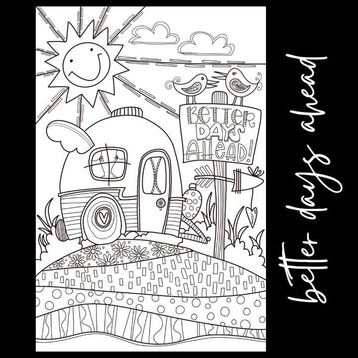 Better Days Ahead – Giant Coloring Page (24x36") for wholesale by Tons of Hues