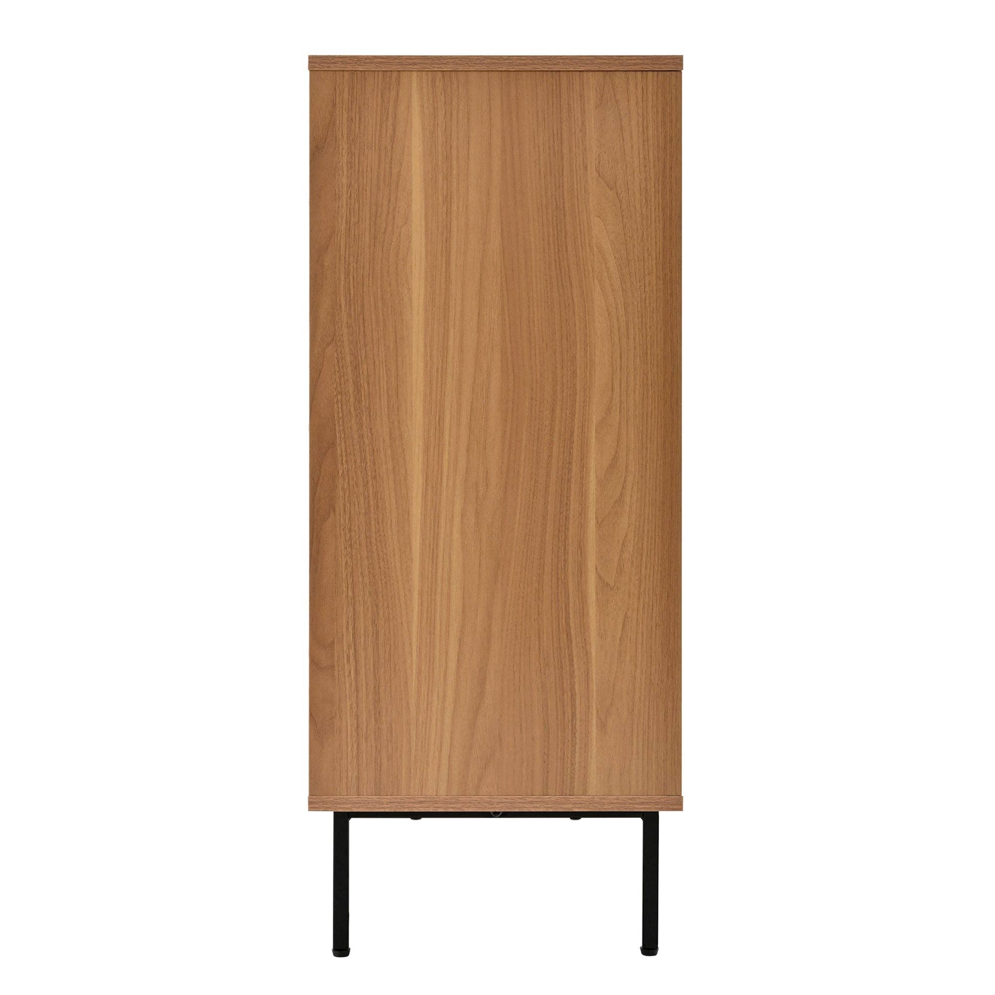 Urban Meuble - Wholesale Cabinet - Vintage sideboard with wood effect, 2 sliding doors in woven rattan, and 3 drawers PROPOLIS13