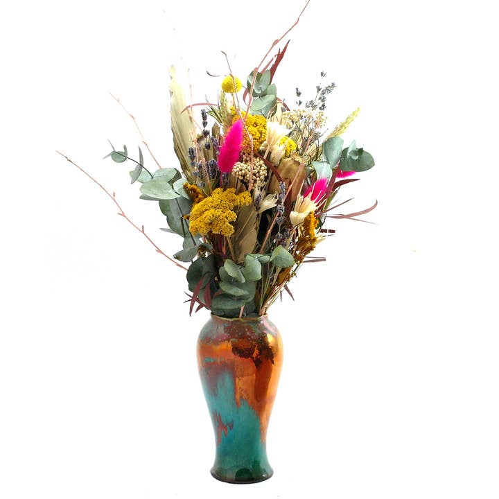 Koperen lentebloemvaas voor wholesale door Ceramiche Lega