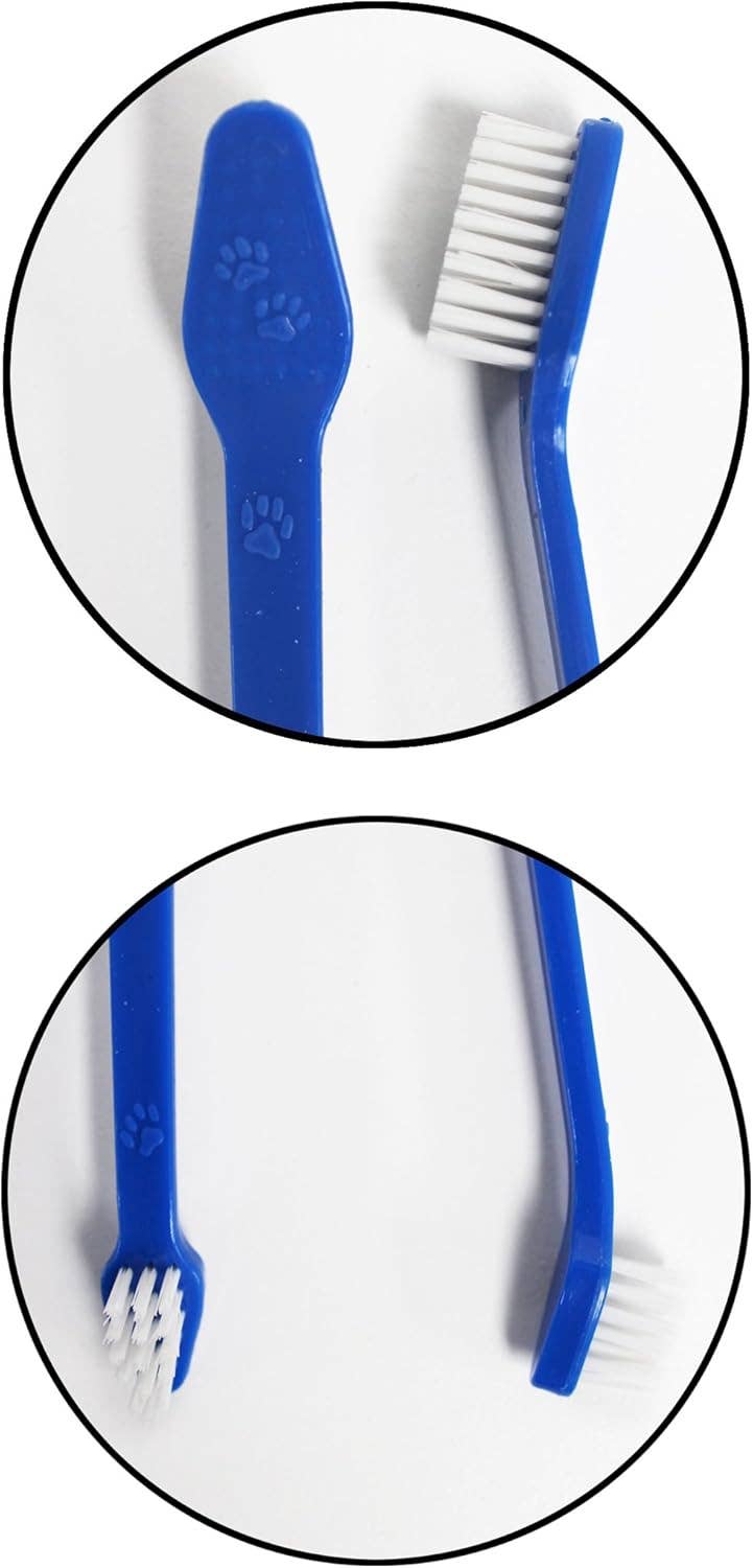 Innovarix – Großhandel Haustierreinigung – Dukes Hundezahnbürste doppelseitig - 2 Stück extra weiche Borsten3