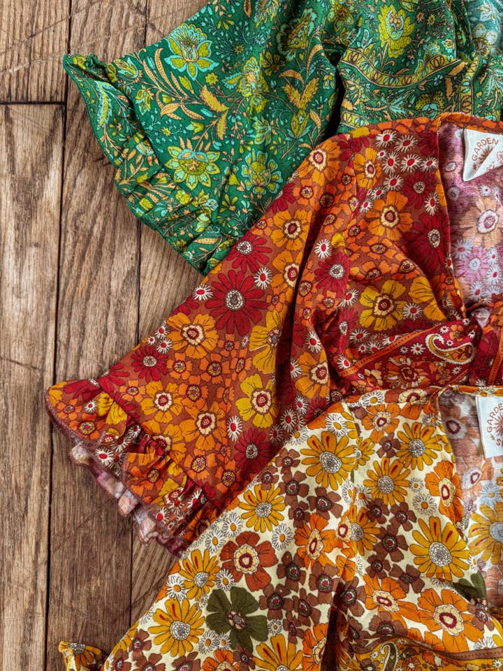 Gardenbelle Shop - Wholesale T-Shirt - Kids - Baby Toddler Bell Sleeve Top, Hippie Boho Flower Tie Front 3