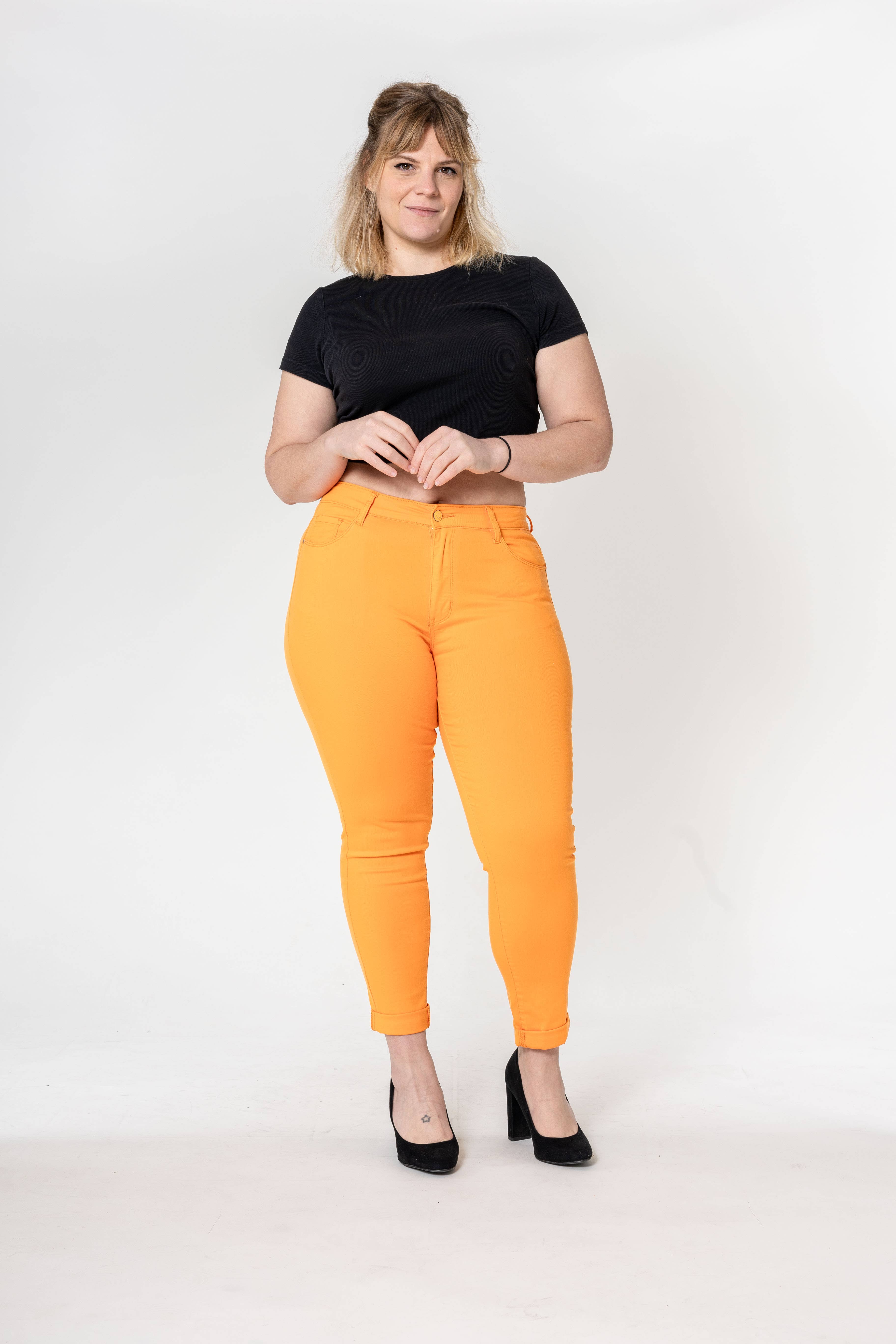 Nina Carter – Calças - Mulher por atacado – Tamanho Plus Curve Plus Tamanho Voltar ao Pescoço P19996