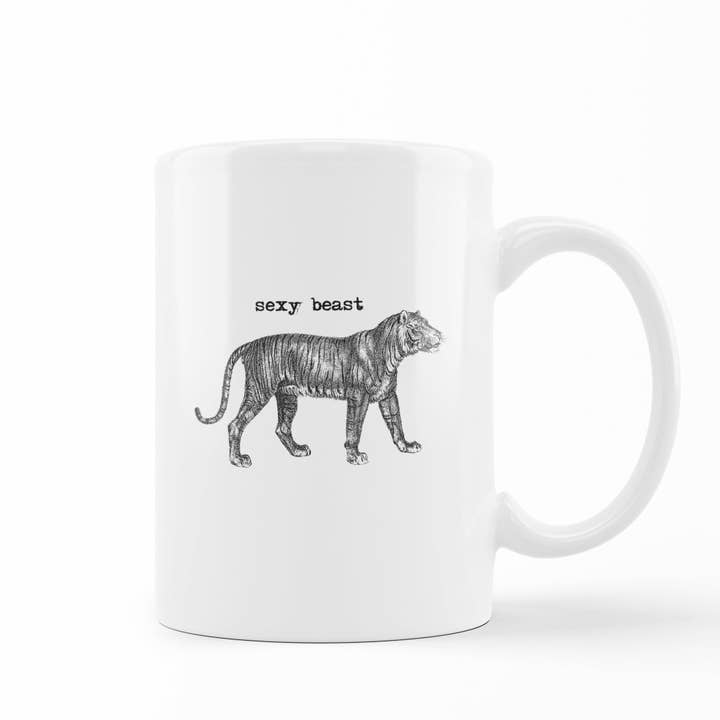 TIGER - 'sexy beast' - MUG for wholesale by Brave Mavis
