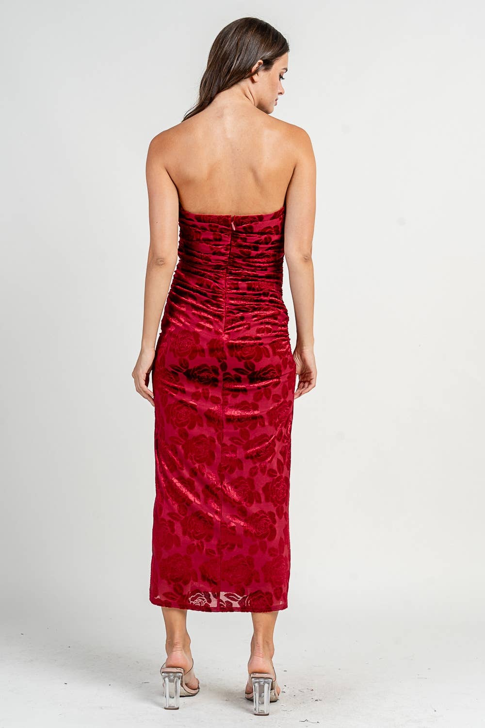 BEIVY & COLLABO - Wholesale Jurk - Dames - CD30627S / SWEETHEART MOUWLOZE MIDI-JURK7