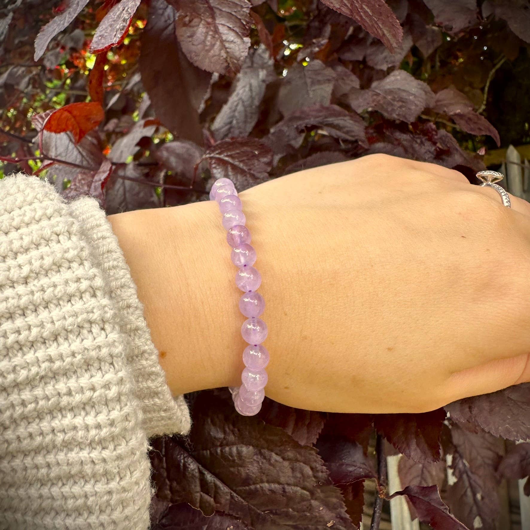 Wise Skies - Wholesale Beaded Bracelet - 6mm Beaded Crystal Stone Bracelets Natural Healing Jewelry 8