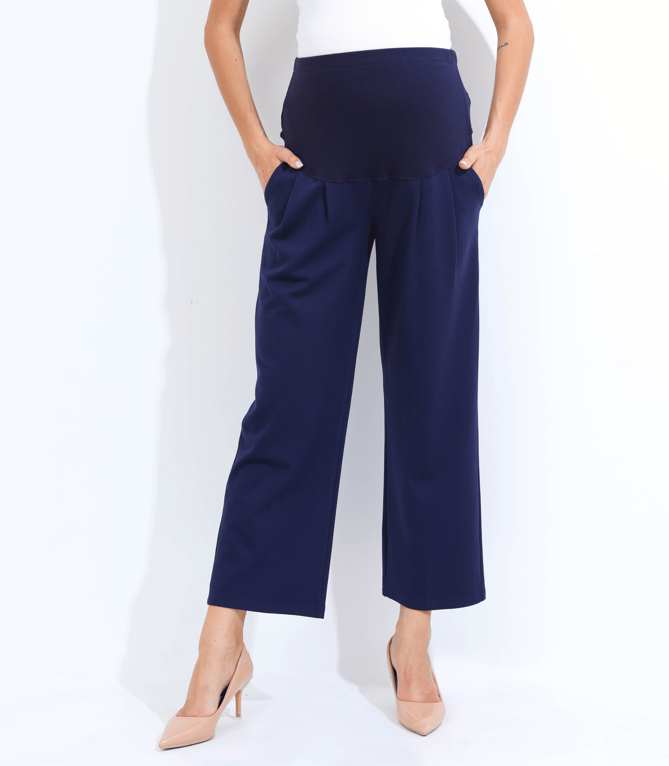 Alina Mae Maternity - Wholesale Pants - Maternity - Maternity Wide Leg Pant Wear to Work Office Pants24